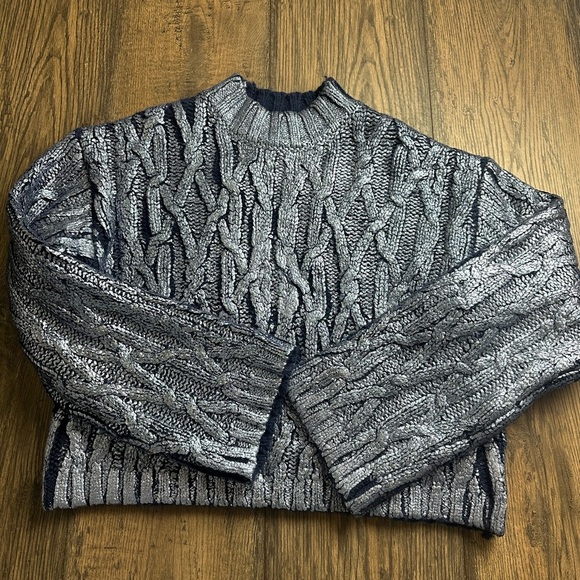 Zara Navy Textured Knit - Picture 2 of 6